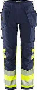 Fristads 134187-171, Green High Vis Craftsman Stretch Trousers Class 1 2643 GSTP, image 1