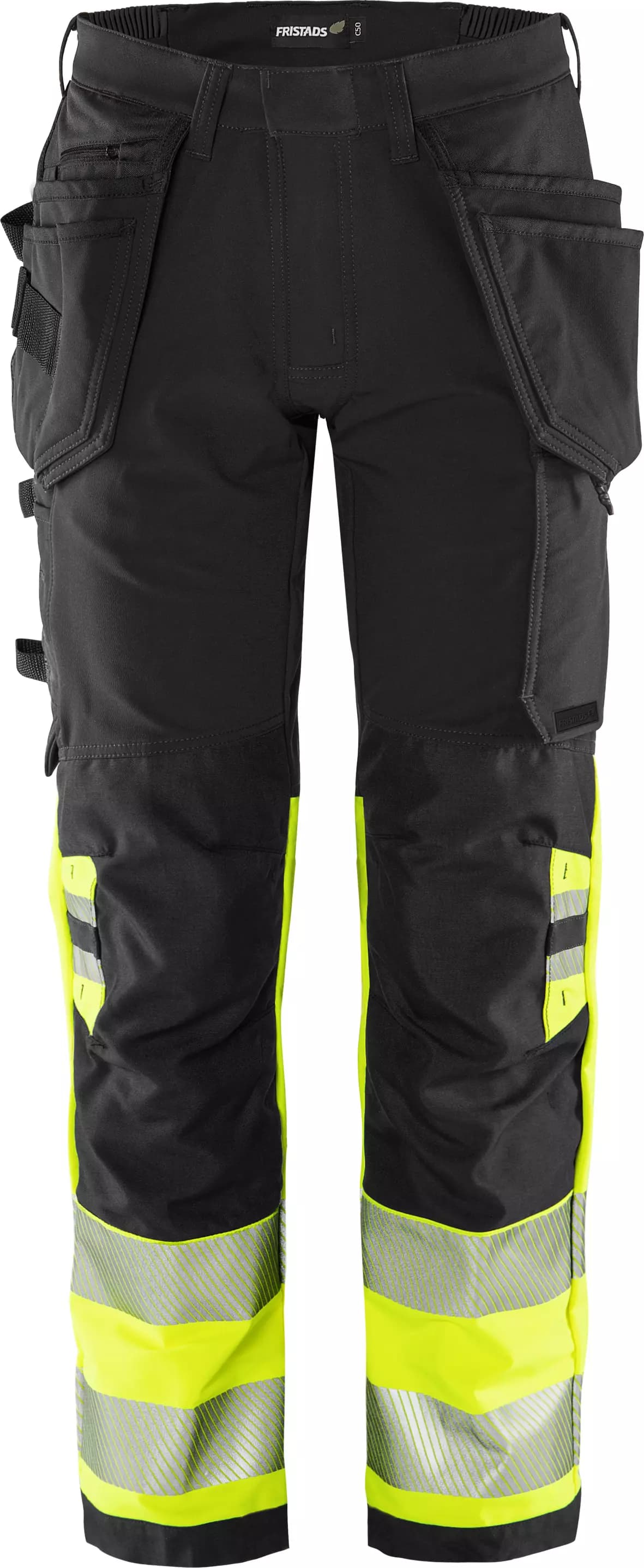 Fristads 134187-196, Green High Vis Craftsman Stretch Trousers Class 1 2643 GSTP, image 1