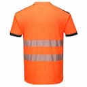 Portwest T181ONR, PW3 Hi-Vis Cotton Comfort T-Shirt S/S, Orange/Navy, image 2