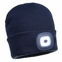 Portwest B028BKR, Rechargeable Twin LED Beanie, Black, image 3