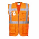 Portwest S476ORR, Berlin Hi-Vis Executive Vest, Orange, image 2