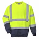 Portwest B306YNR, Warnschutz-Kontrast-Sweatshirt, Gelb/Marine, image 1