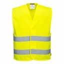 Portwest C374YER, Hi-Vis Mesh Two Band Vest, Yellow, image 1
