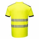 Portwest T181YNR, PW3 Hi-Vis Cotton Comfort T-Shirt S/S, Yellow/Navy, image 2