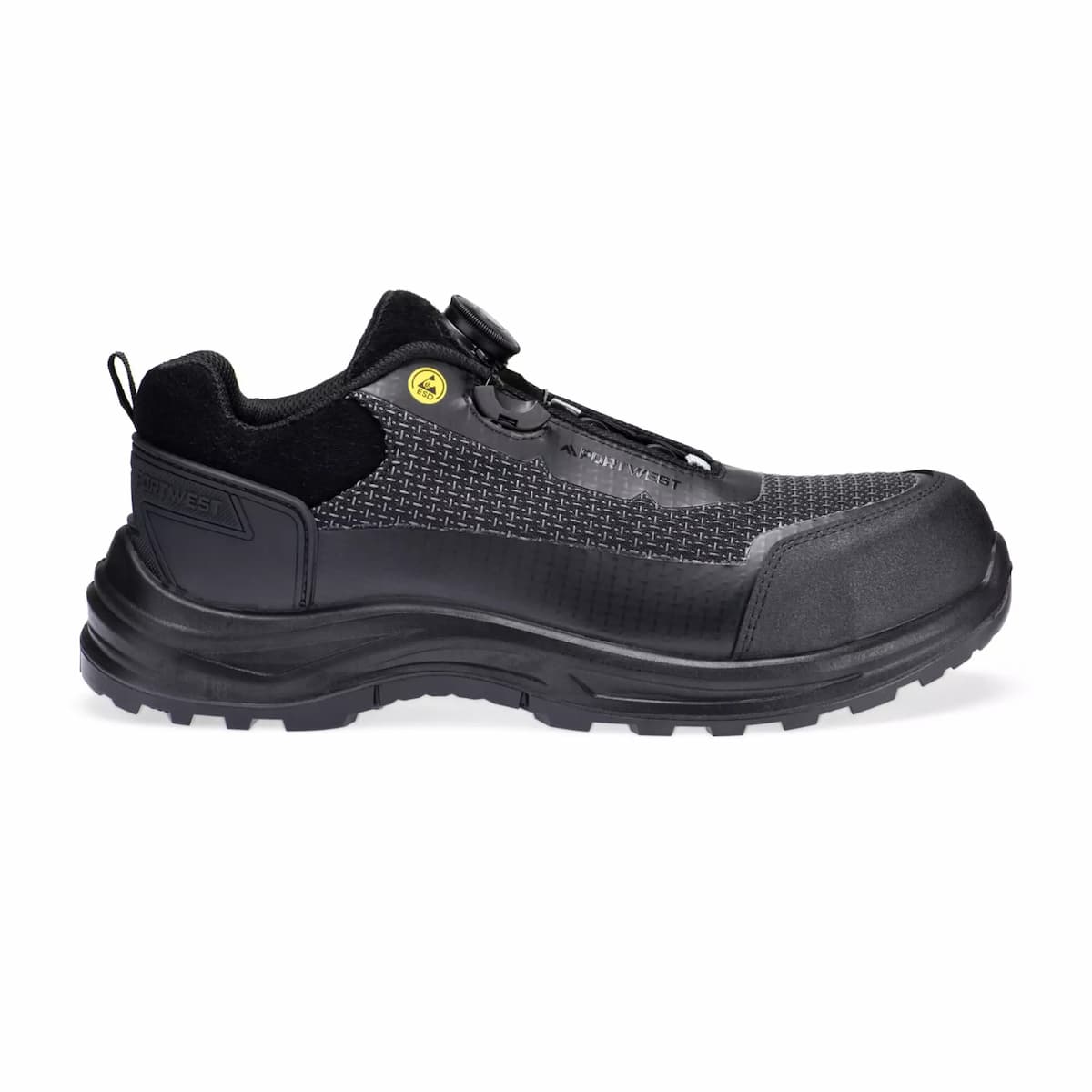 Portwest FE05BGY, Girder Composite Low Shoe S3S ESD SR FO, Black/Grey, image 1