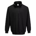 Portwest B309BKR, Sorrento Zip Neck Sweatshirt, Black, image 1