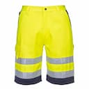 Portwest L043YNR, Hi-Vis Lightweight Polycotton Shorts, Yellow/Navy, image 1