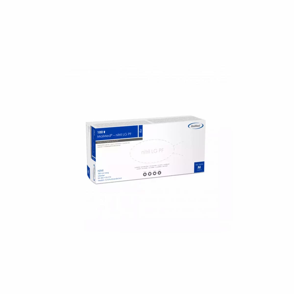MaiMed 7409, Nitrile LG PF Long Nitrile Glove, Finger Thickness 0.14mm, image 1