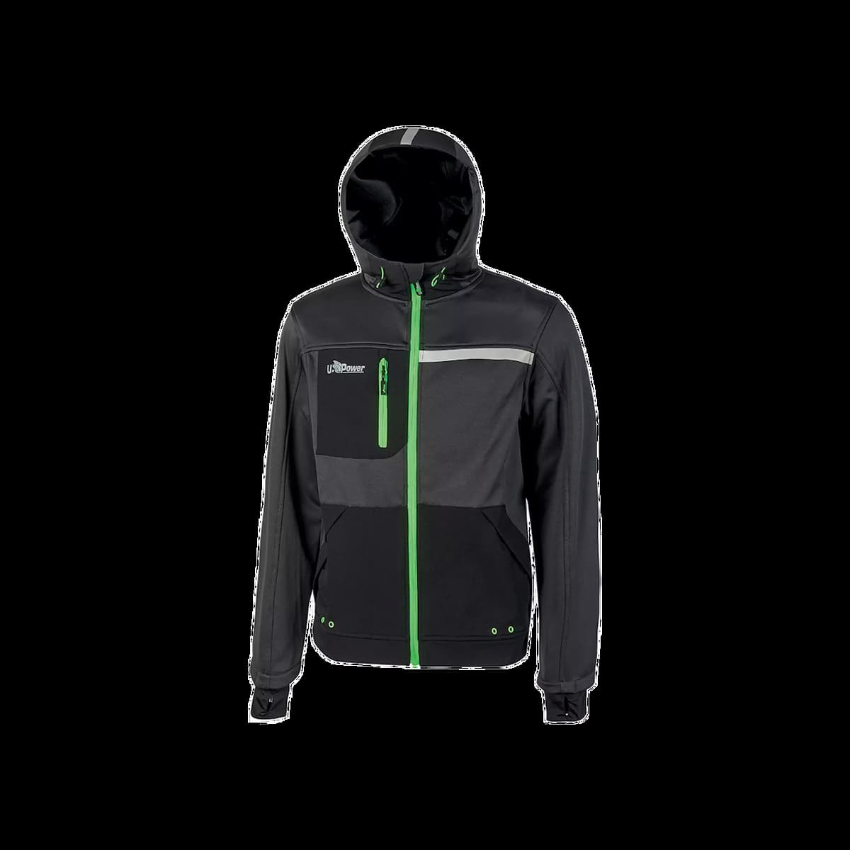 U-Power FU275RL, Galaxy Asphalt Grey/Green Sweatshirt, image 1