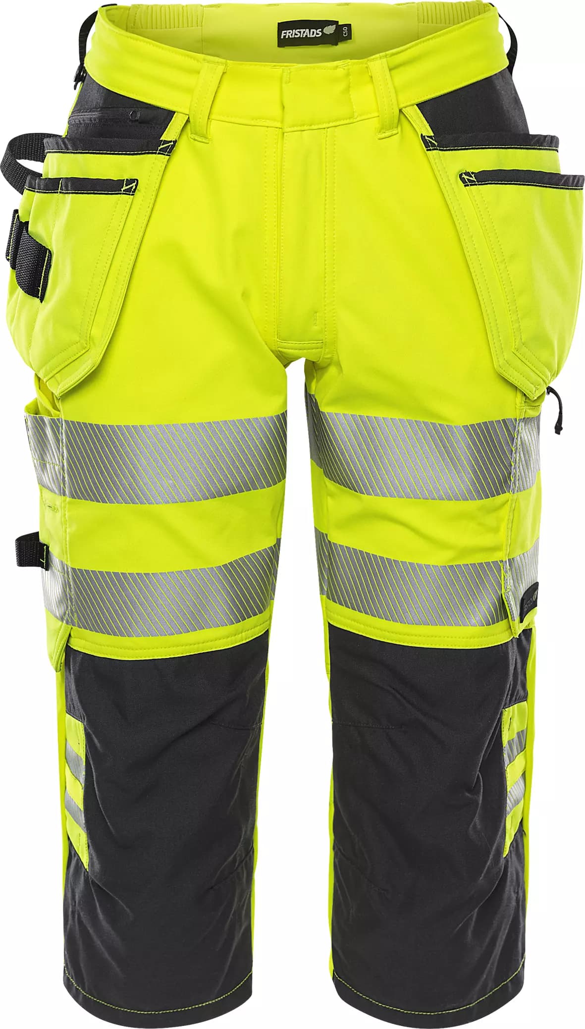 Fristads 301056-196, High Vis Stretch 3/4 Pants Class 2 2666 GSTP, image 1