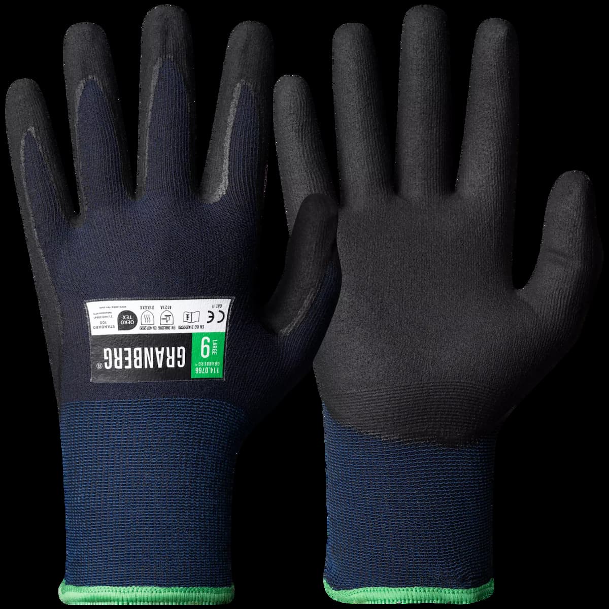 Granberg 114-0766, Touchscreen Compatible Assembly Gloves, Black/Blue, image 1