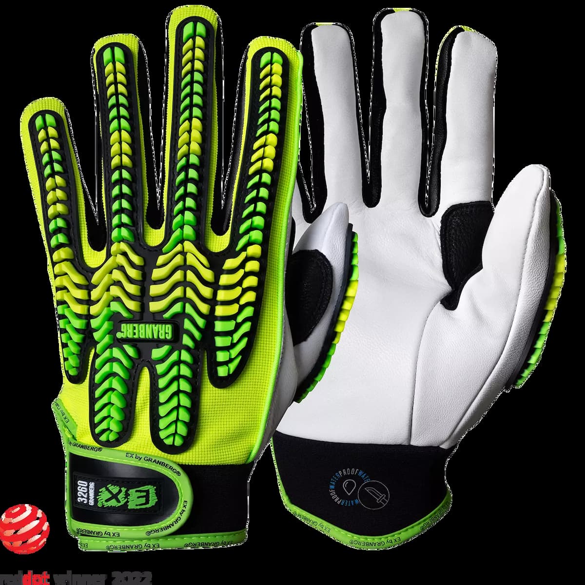 Granberg 115-3260, EX® Schnitt-, Schlag- und wasserabweisende Handschuhe, Grün/Weiß, image 1