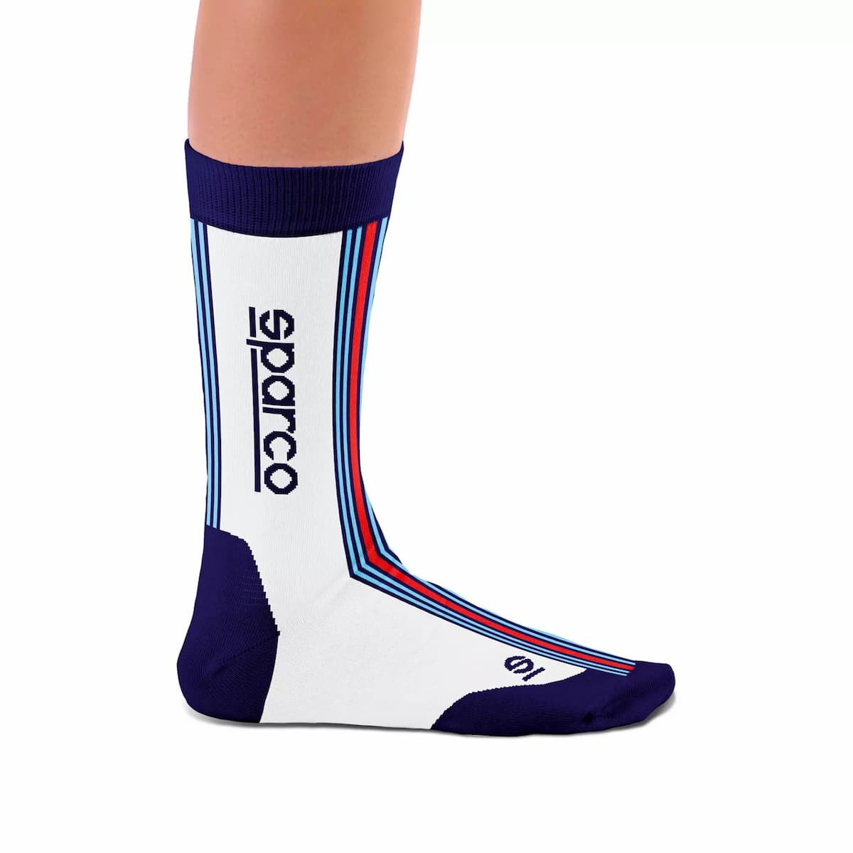 Sparco 099145MR-BIBM, Martini-R Iconic Socks, White/Blue, image 1