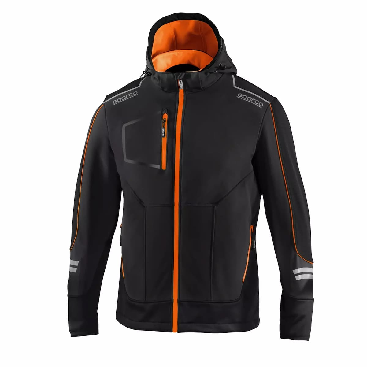 Sparco 02412NRAF, York Tech Softshell-takki, musta/oranssi, image 1