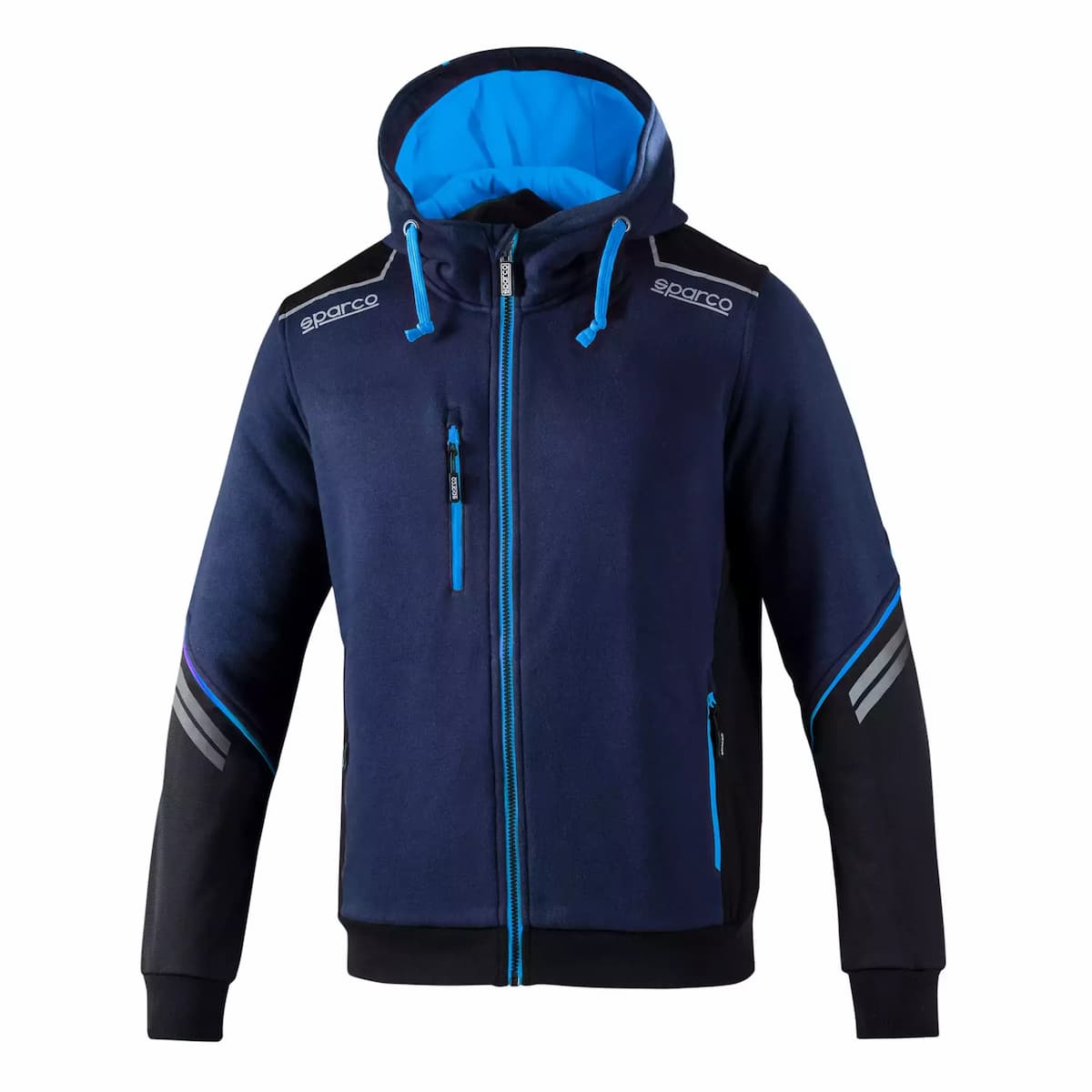 Sparco 02414BMAZ, Colorado Full Zip Hooded, Navy Blue/Blue, image 1