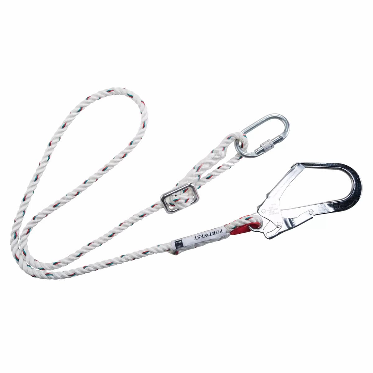 Portwest FP22WHR, Adjustable 2m Restraint Lanyard, White, image 1