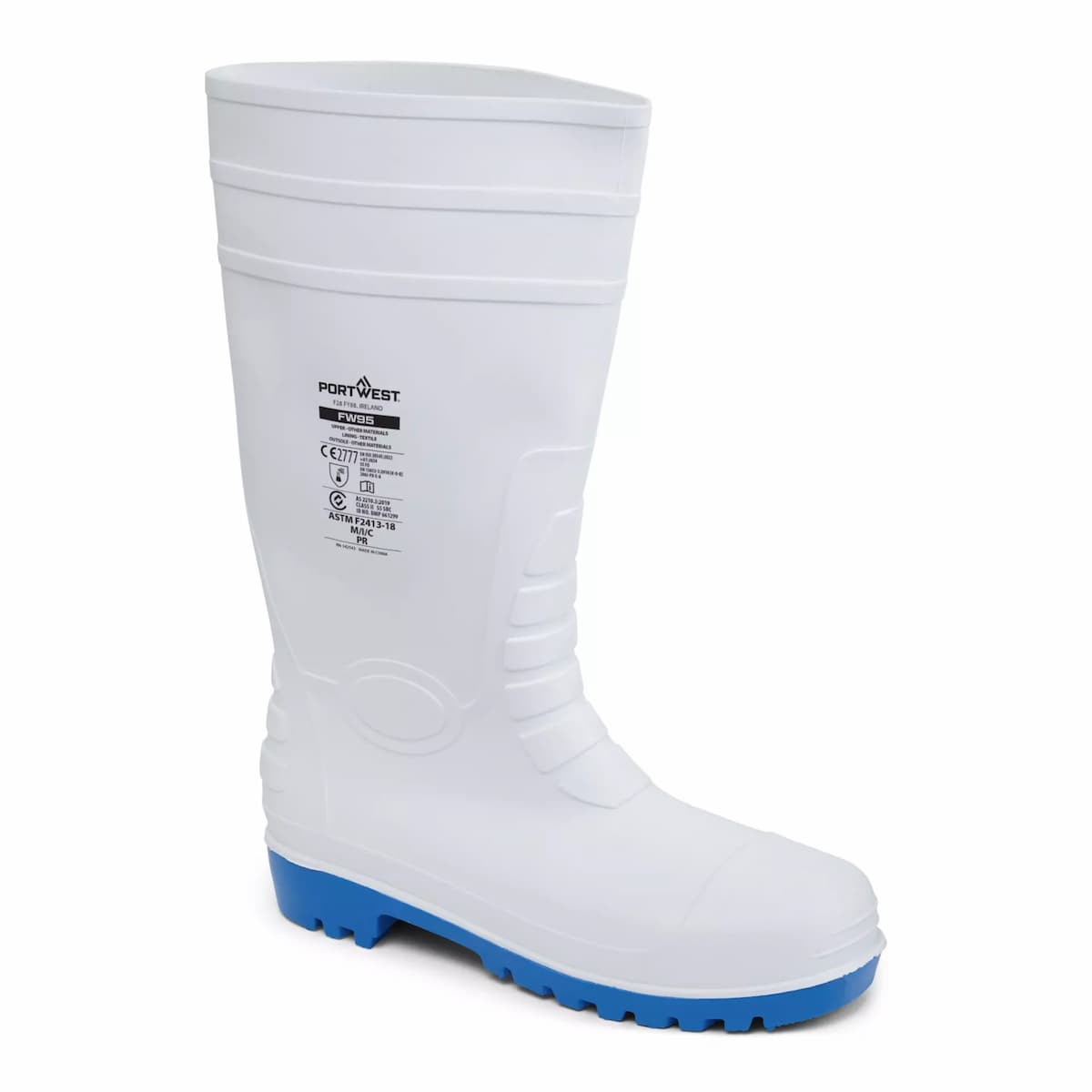 Portwest FW95WHR, Wellington Steel PVC S5 FO, White, image 2