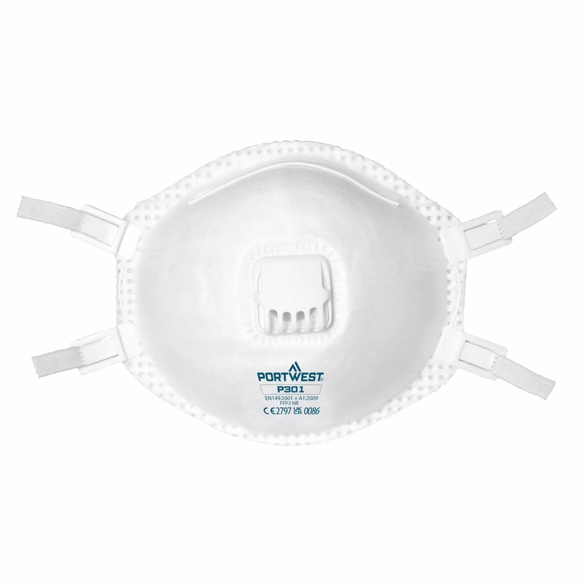 Portwest P301WHR, FFP3 Valved Respirator, White, image 1