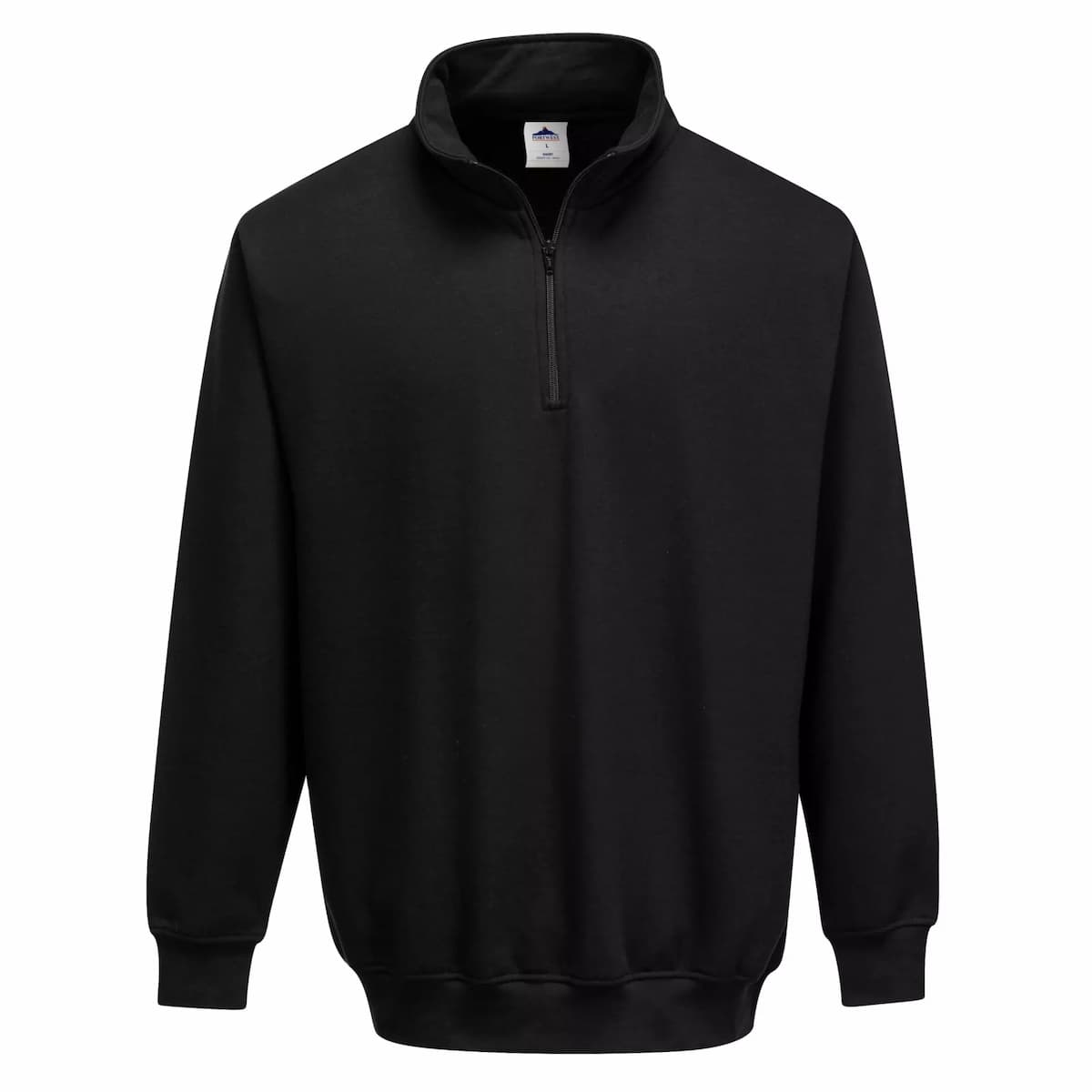 Portwest B309BKR, Sorrento Zip Neck Sweatshirt, Black, image 1