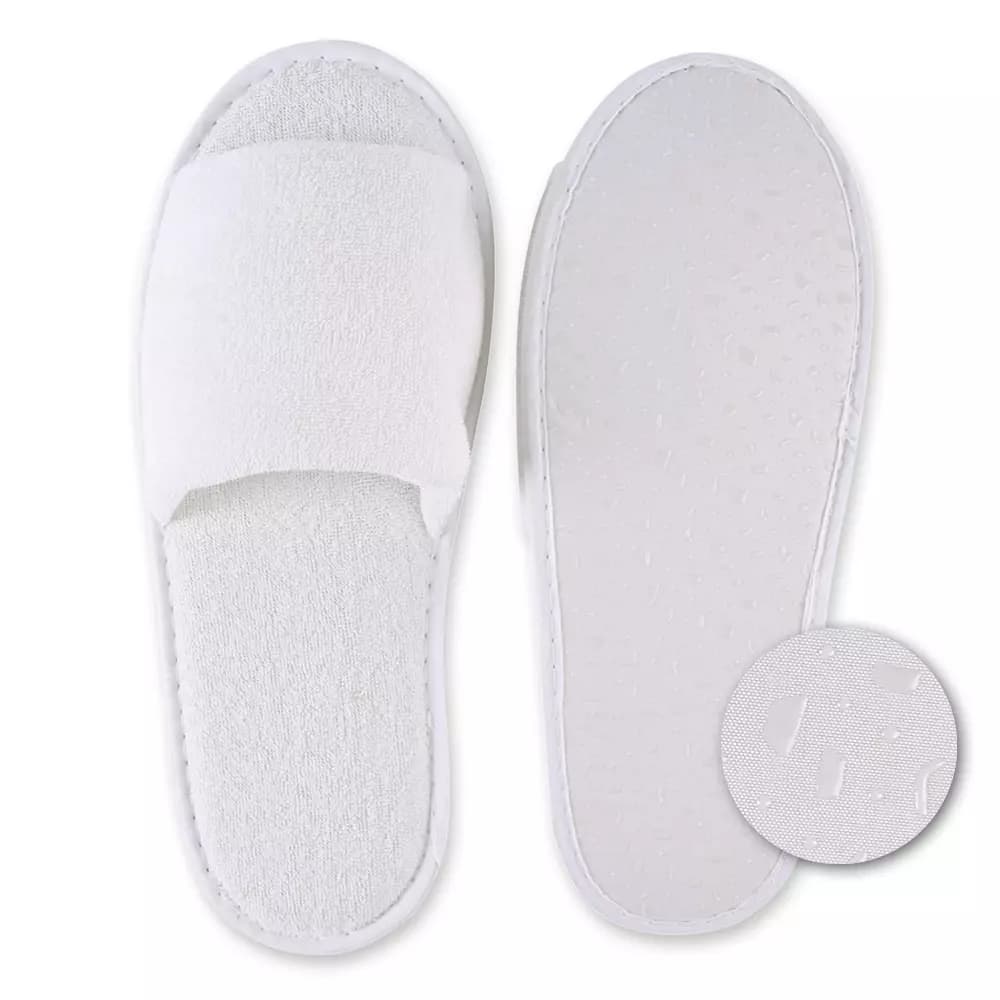 Hygostar 55528, Grip Open Slippers, Polyester, White, image 1