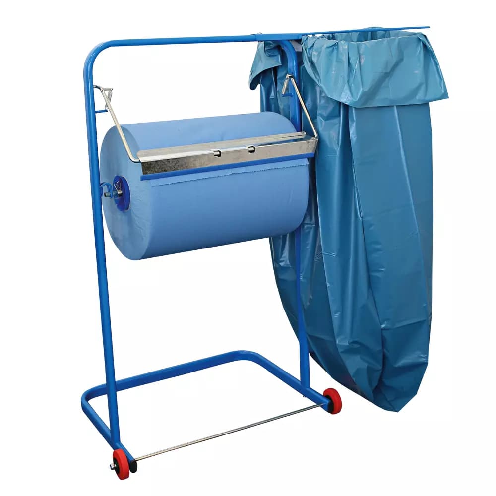 Hygostar 888322, Metal Floor Stand for Cleaning Papers with Waste Bag Holder, image 2