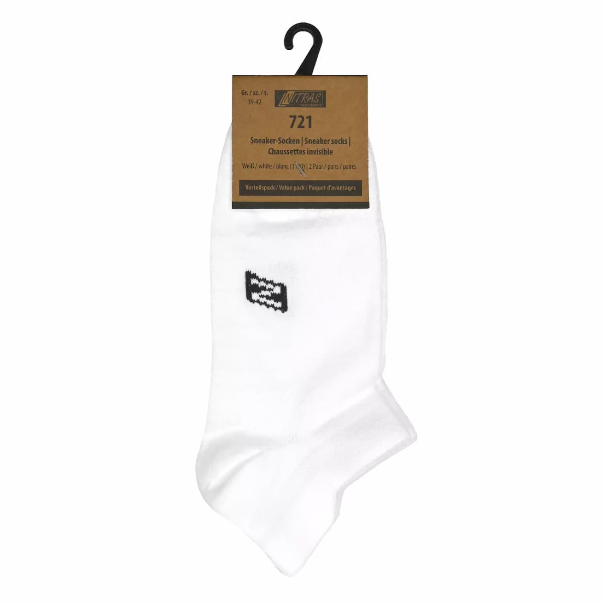 NITRAS 721-1100, Sneaker Socks Polyamide/ Elastane, White, image 1