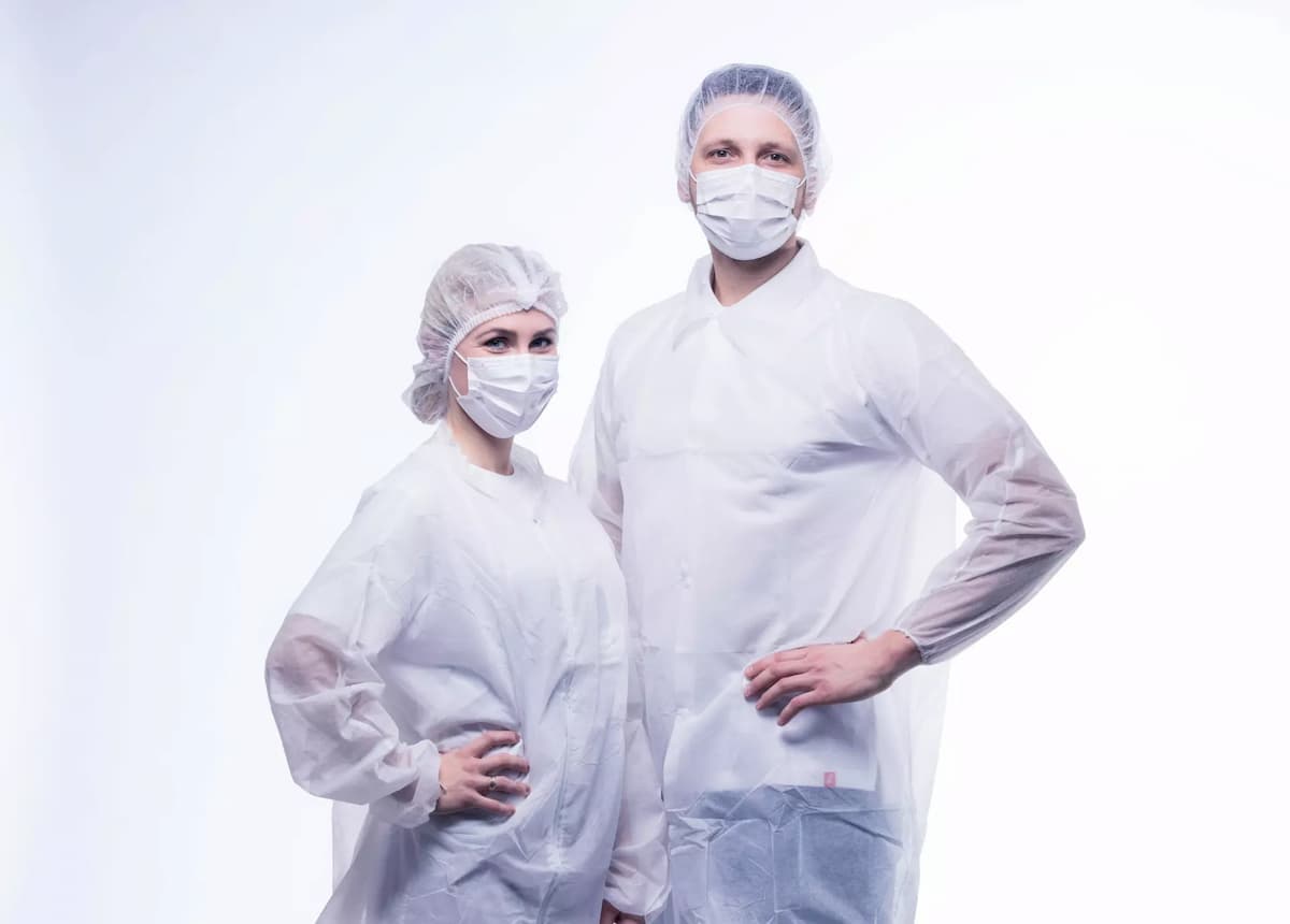 Nitras Medical 4530, PP Visitor Coat with Zipper, White, image 2