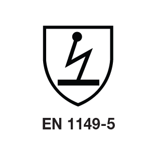 image of the EN1149-5 marking